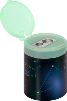 BRUNNEN Dosenspitzer Robot Heroes | dunkelblau/mint
